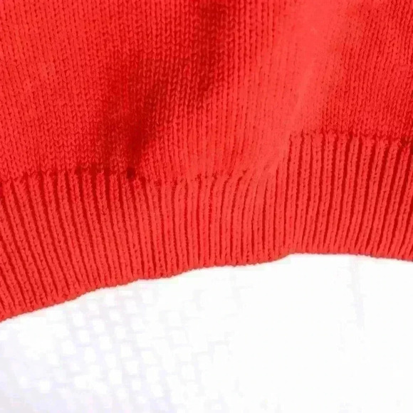 NWT Chaps Size M Red 100% Cotton 1/4 zip mock neck sweater - Picture 7 of 14